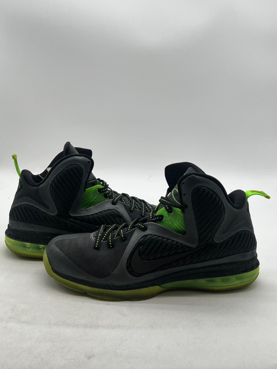 Nike LeBron 9 Dunkman 11.5 (Lightly Worn Pre-Owned)NikeDark Grey/Black-Volt - Image 1