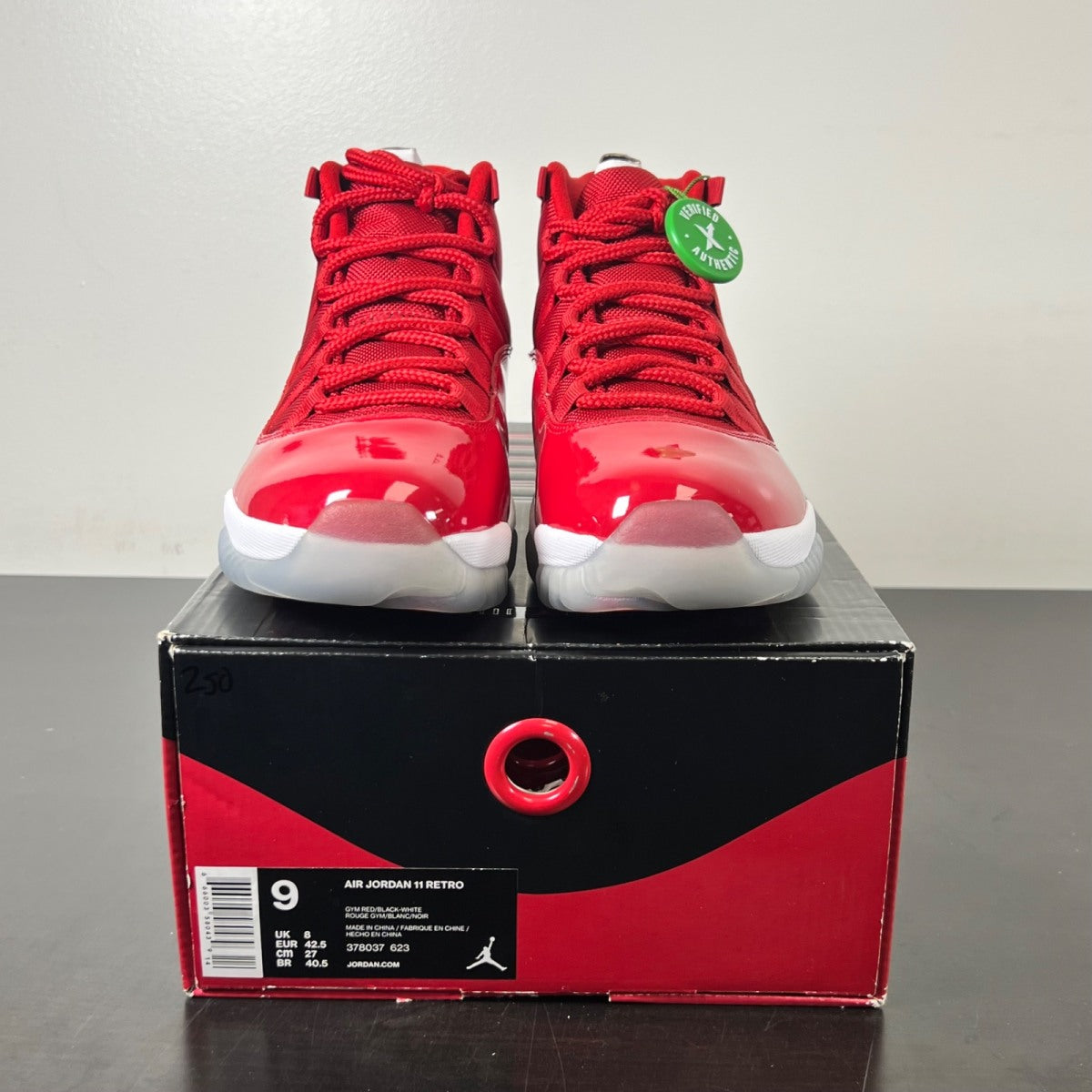 Jordan 11 Retro Win Like 96 9 (New Pre-Owned)JordanGym Red/Black-White - Image 2