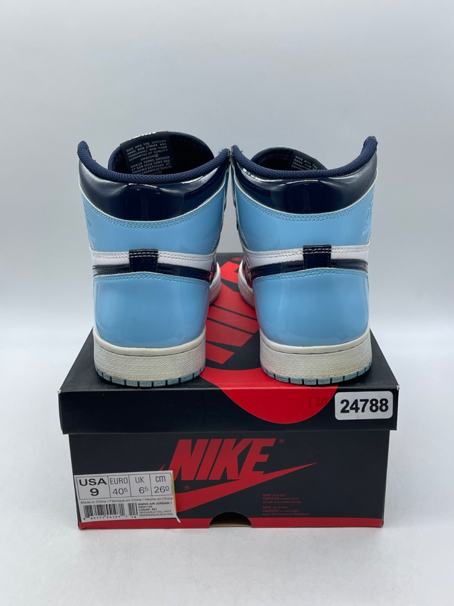 Jordan 1 Retro High UNC Patent (Women's) 9W (Moderately Worn Pre-Owned)JordanObsidian/Blue Chill-White - Image 3