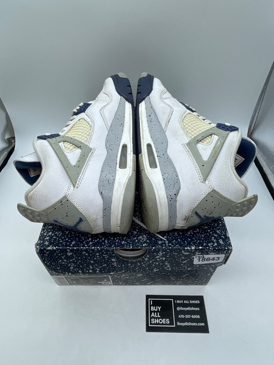 Jordan 4 Retro Midnight Navy 8 (Heavily Worn Pre-Owned) - Image 6