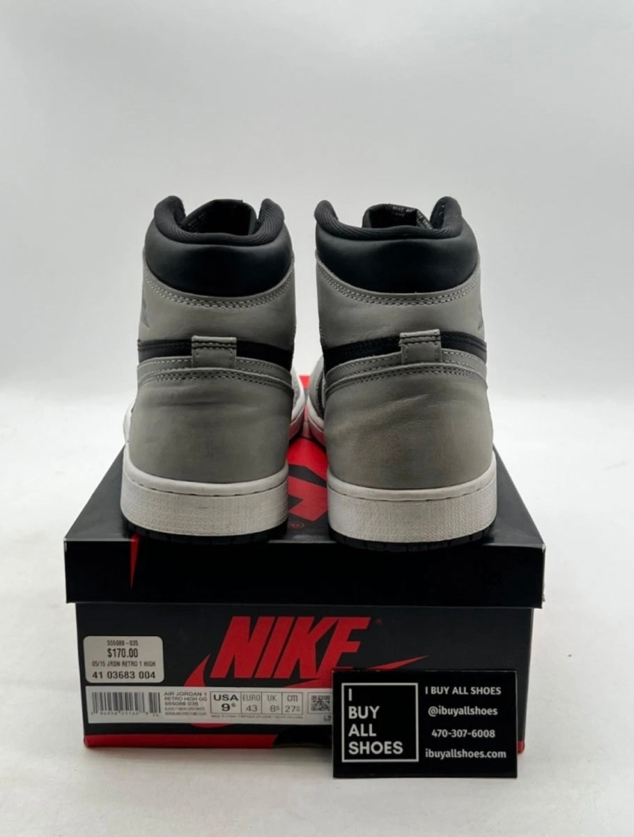 Jordan 1 Retro High Shadow 2.0 9.5 (Heavily Worn Pre-Owned)JordanBlack/White-Light Smoke Grey - Image 3