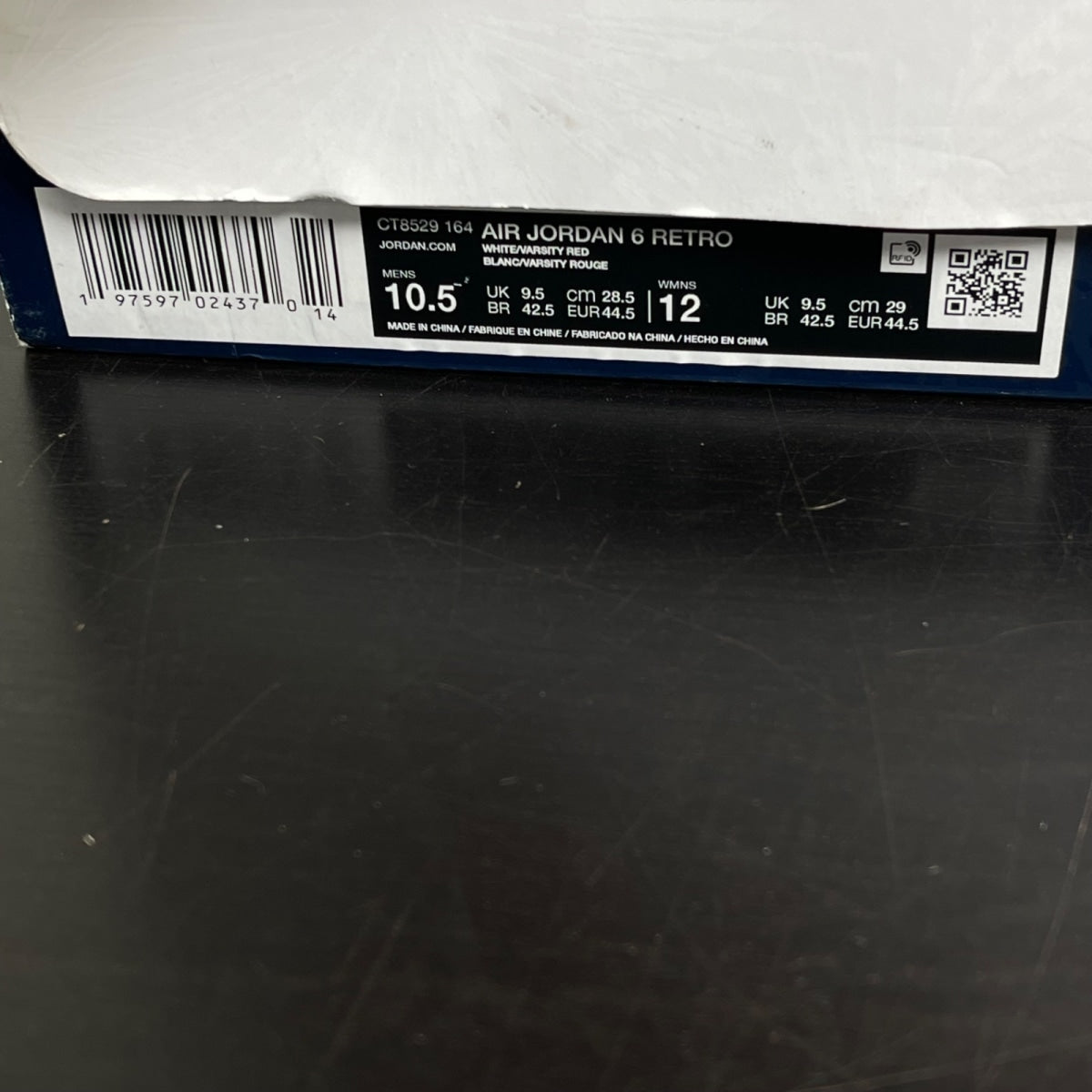 Jordan 6 Retro Olympic (2024) 10.5 (Moderately Worn Pre-Owned)JordanWhite/Varsity Red/Midnight Navy - Image 7