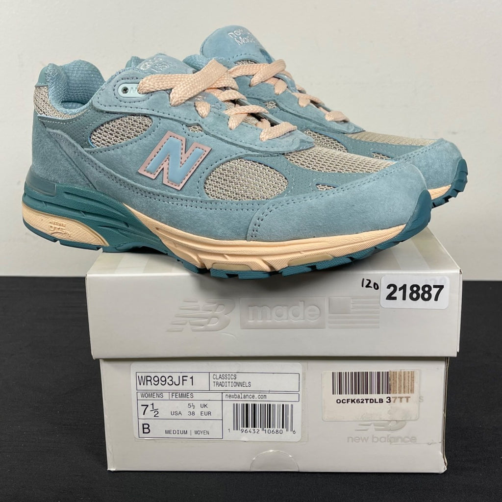 New Balance 993 Joe Freshgoods Performance Art Arctic Blue (Women's) 7.5W (Moderately Worn Pre-Owned)New BalanceArctic Blue/Vintage Rose - Image 1