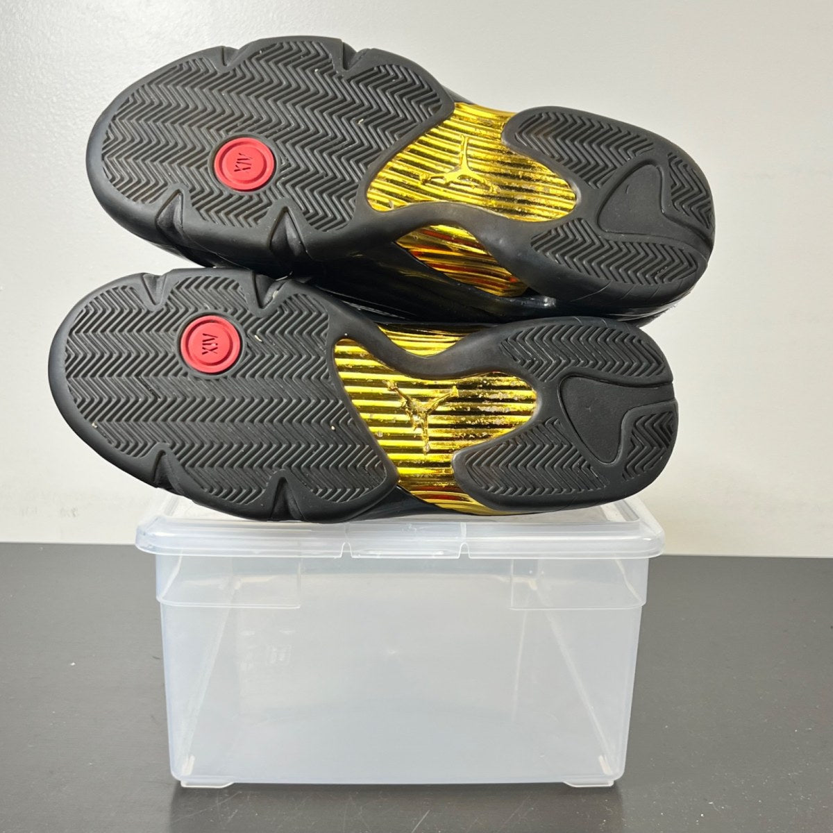 Jordan 14 Retro Defining Moments Pack Last Shot 10 (Heavily Worn Pre-Owned)JordanBlack/Metallic Gold/Varsity Red - Image 5