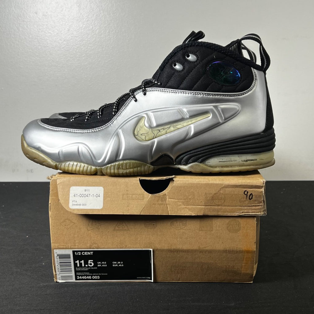 Nike Air 1/2 Cent Silver 11.5 (Moderately Worn Pre-Owned)NikeBlack/Metallic Silver - Image 3