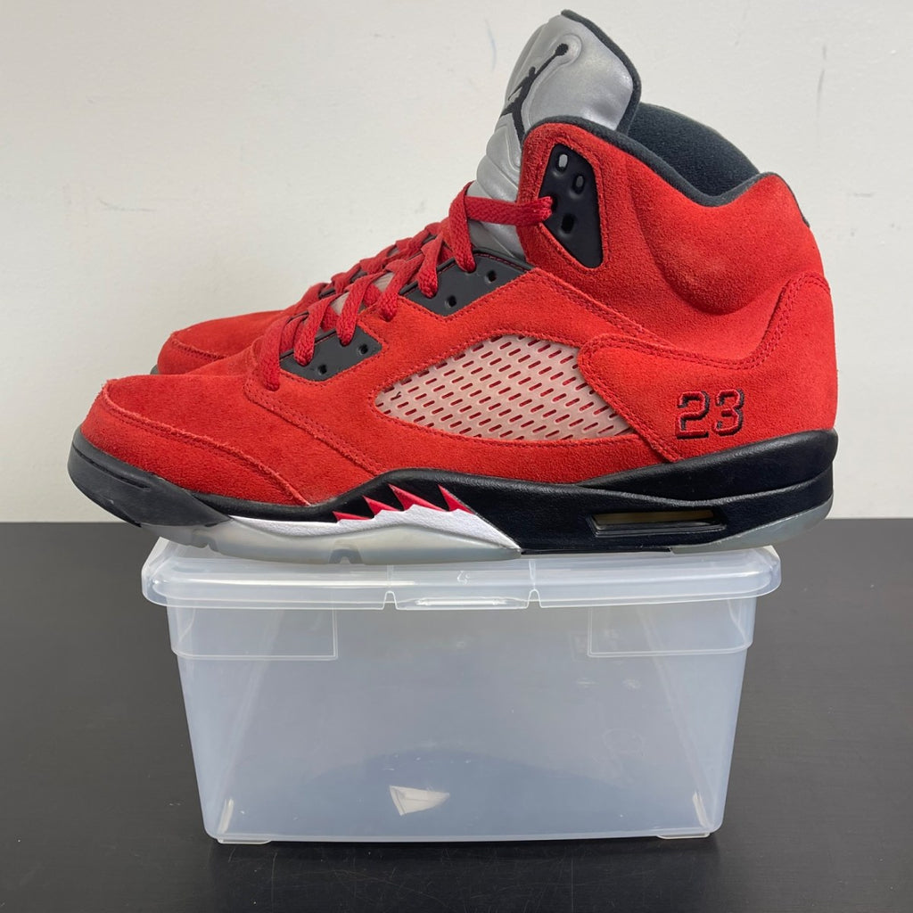 Jordan 5 Retro Raging Bull Red (2021) 13 (Moderately Worn Pre-Owned)JordanVarsity Red/Black-White - Image 3
