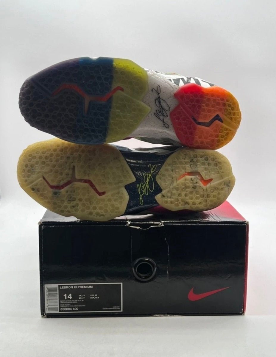 Nike LeBron 11 What the LeBron 14 (Moderately Worn Pre-Owned)NikeBlack Lava/Silver Ice-Galaxy Blue - Image 8