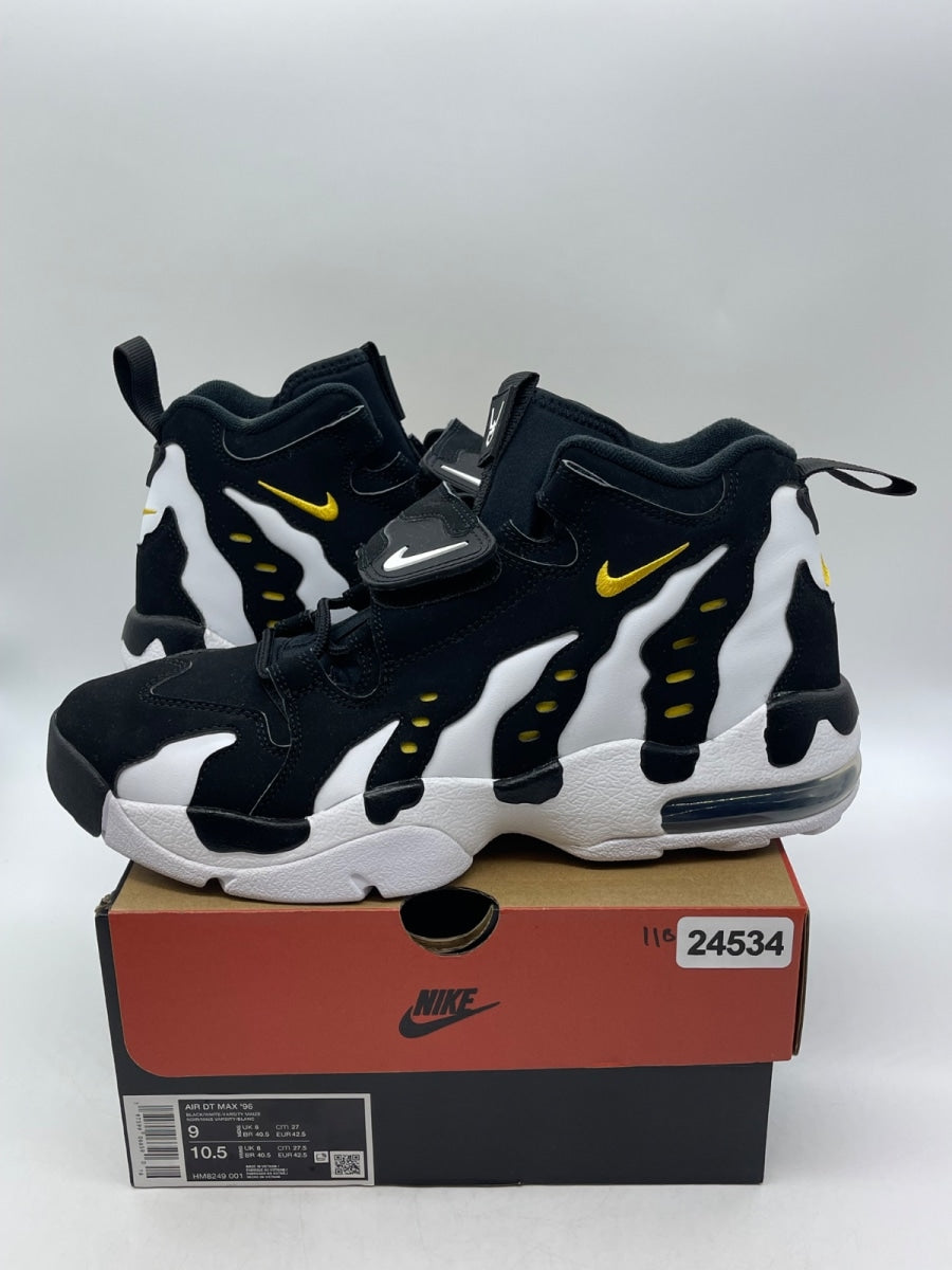 Nike Air DT Max '96 Black White (2024) 9 (Moderately Worn Pre-Owned)NikeBlack/White/Varsity Maize - Image 1