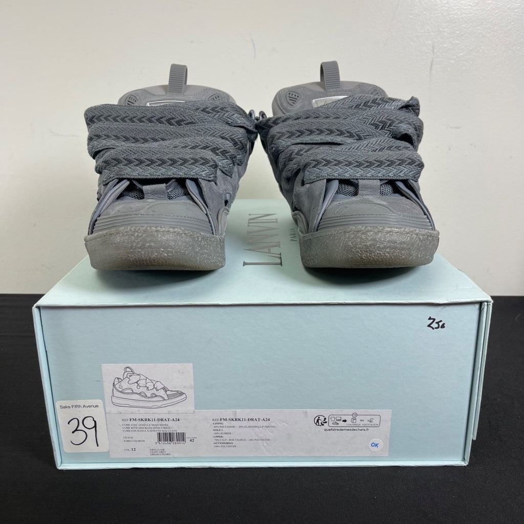 Lanvin Leather Curb Speckled Effect Light Grey 42 (Moderately Worn Pre-Owned)LanvinLight Grey - Image 2