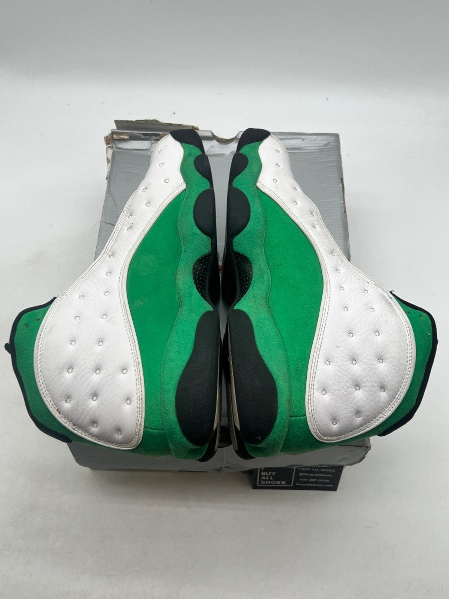 Jordan 13 Retro White Lucky Green 12 (Moderately Worn Pre-Owned) - Image 7