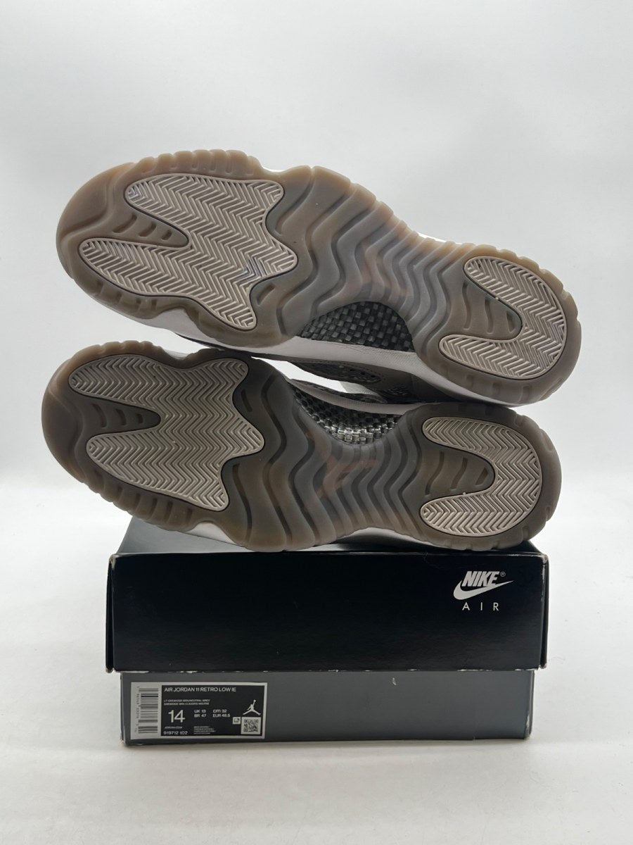 Jordan 11 Retro Low IE Light Orewood Brown 14 (Lightly Worn Pre-Owned)JordanLight Orewood Brown/Neutral Grey/White/Cement - Image 8