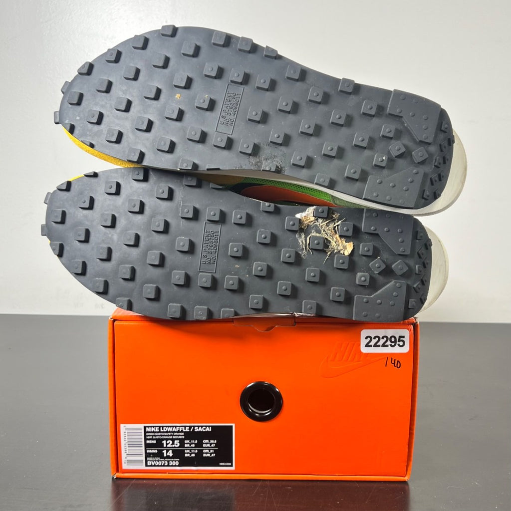 Nike LD Waffle sacai Green Gusto 12.5 (Lightly Worn Pre-Owned)NikeGreen Gusto/Black-Varsity Maize-Safety Orange - Image 5