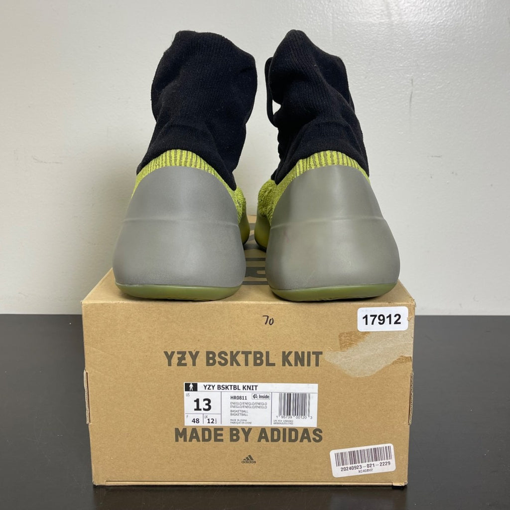 adidas Yeezy BSKTBL Knit Energy Glow 13 (Moderately Worn Pre-Owned)adidasEnergy Glow/Black - Image 4