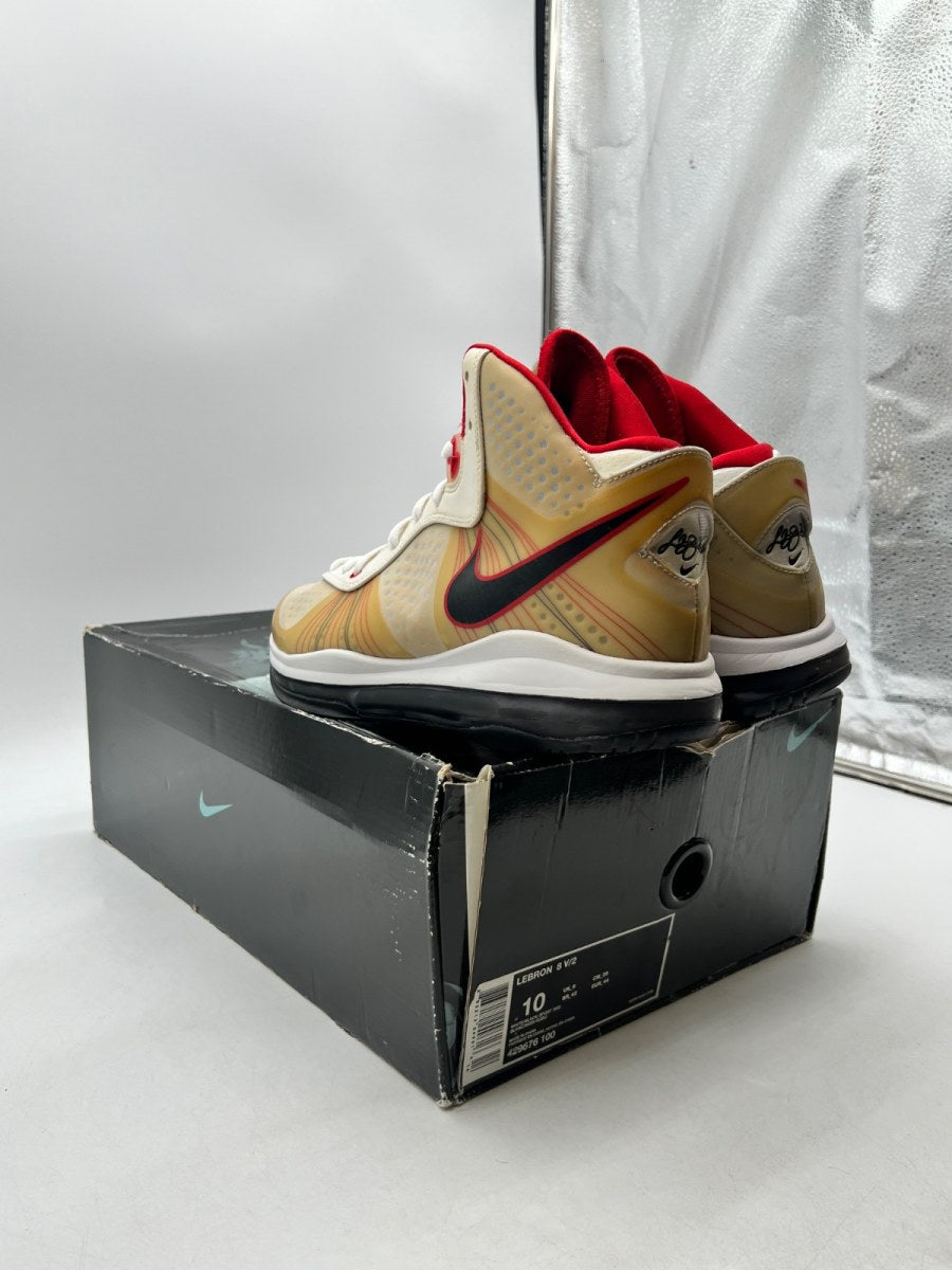 Nike LeBron 8 Home 10 (Moderately Worn Pre-Owned)NikeWhite/black-Sport Red - Image 4