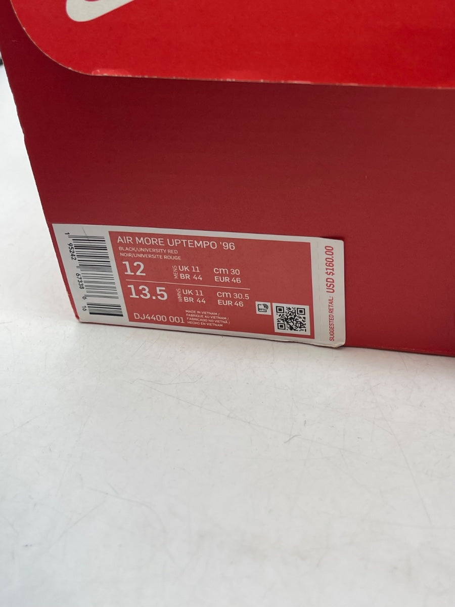 Nike Air More Uptempo 96 Alternates Split Black Varsity Red 12 (Moderately Worn Pre-Owned) - Image 9