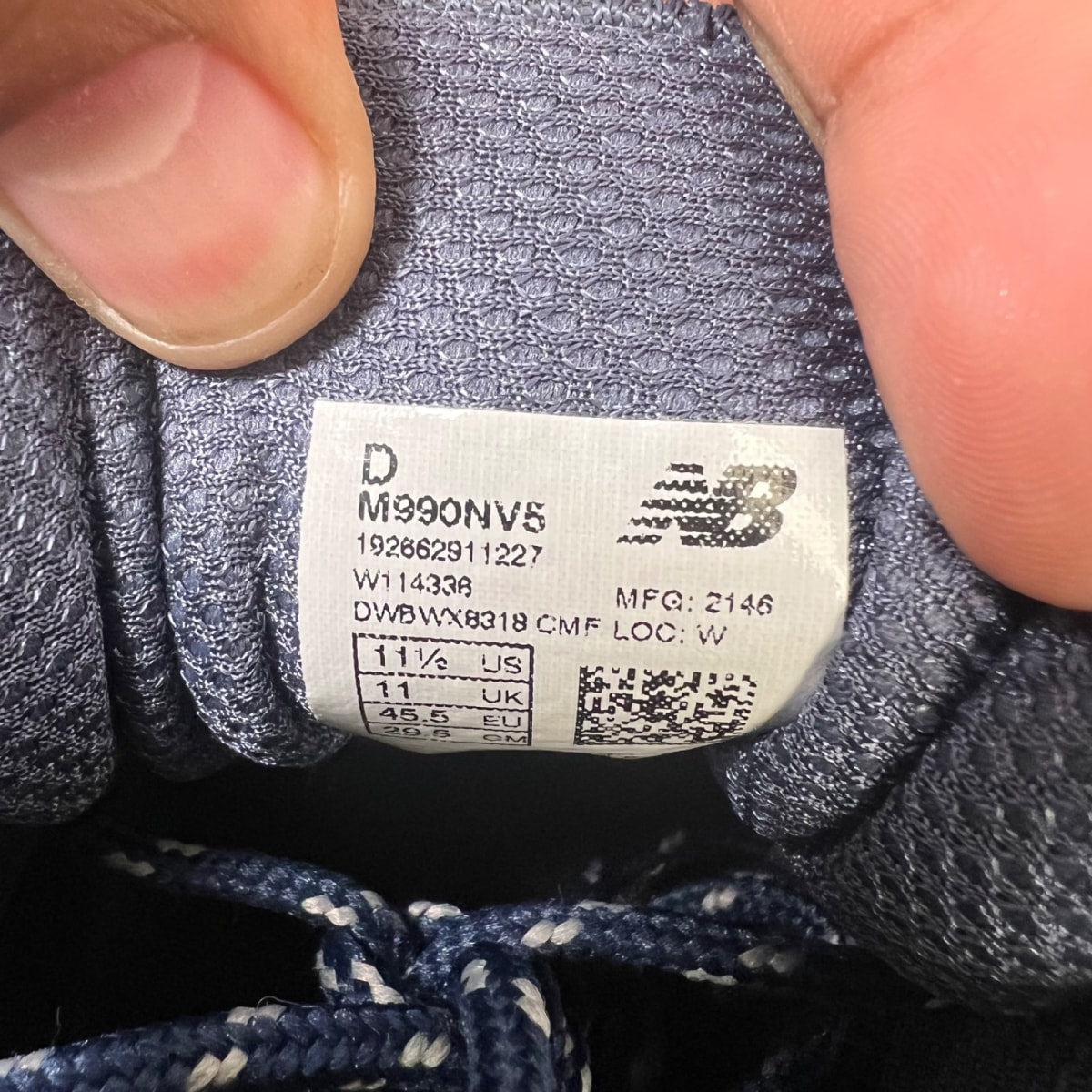 New Balance 990v5 Navy (Size 11.5) - Image 7