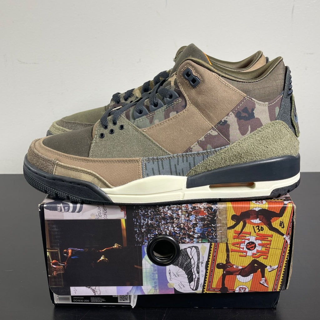 Jordan 3 Retro Patchwork Camo 10.5 (Moderately Worn Pre-Owned)JordanDark Hazel/Multi-Color - Image 3