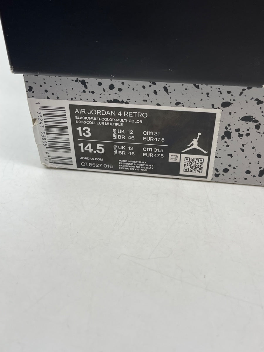 Jordan 4 Retro Red Thunder 13 (Moderately Worn Pre-Owned)JordanBlack/Multi-Color-Multi-Color-Crimson - Image 9