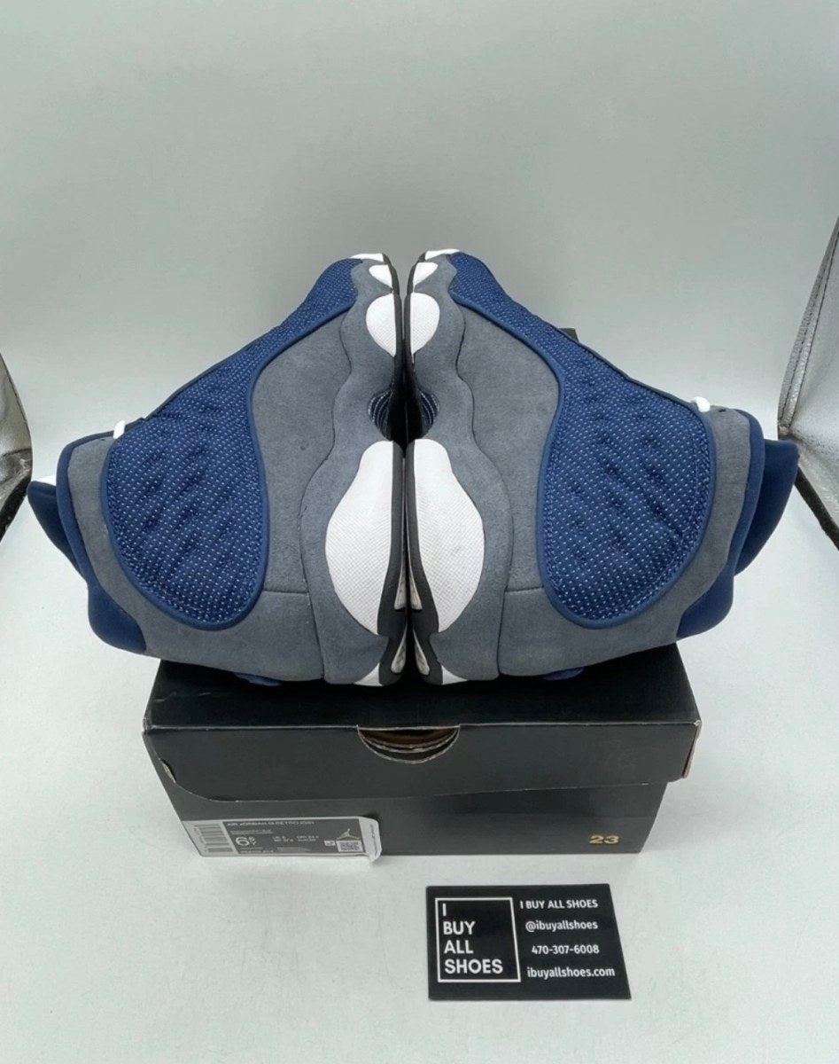 Jordan 13 Retro Flint (2020) (GS) 6Y (Lightly Worn Pre-Owned)JordanNavy/Flint Grey-White-University Blue - Image 3