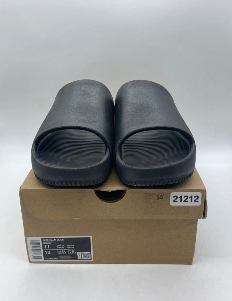 Nike Calm Slide Black 10 (Lightly Worn Pre-Owned)NikeBlack/Black - Image 2
