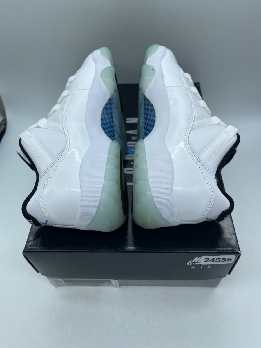 Jordan 11 Retro Low Legend Blue 9 (Moderately Worn Pre-Owned)JordanWhite/White-Black-Legend Blue - Image 6