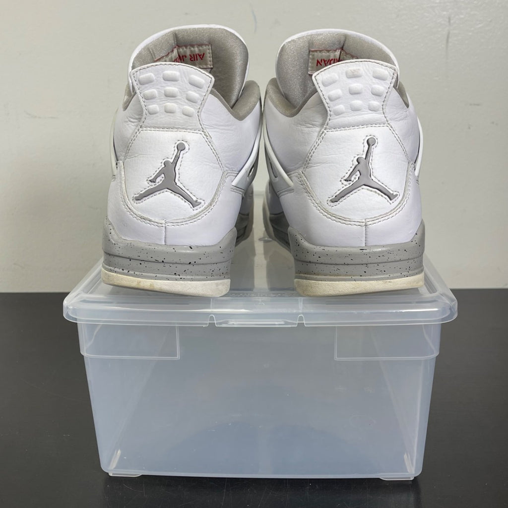 Jordan 4 Retro White Oreo (2021) 10 (Moderately Worn Pre-Owned)JordanWhite/Tech Grey-Black-Fire Red - Image 4