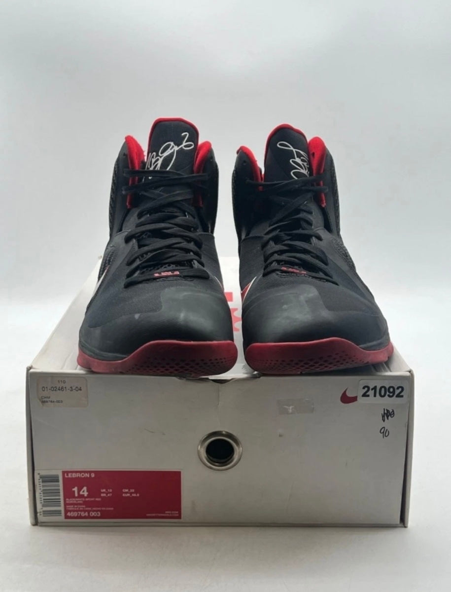 Nike LeBron 9 Miami Heat Away 14 (Moderately Worn Pre-Owned)NikeBlack/White/Red - Image 2
