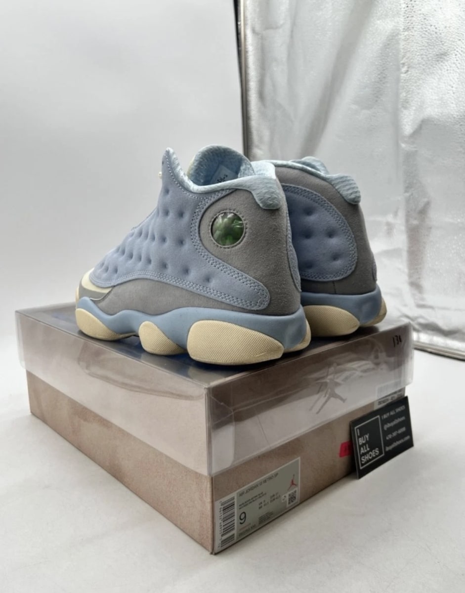 Jordan 13 Retro SoleFly 9 (Lightly Worn Pre-Owned)JordanWhite/University Blue-Neutral Grey - Image 6