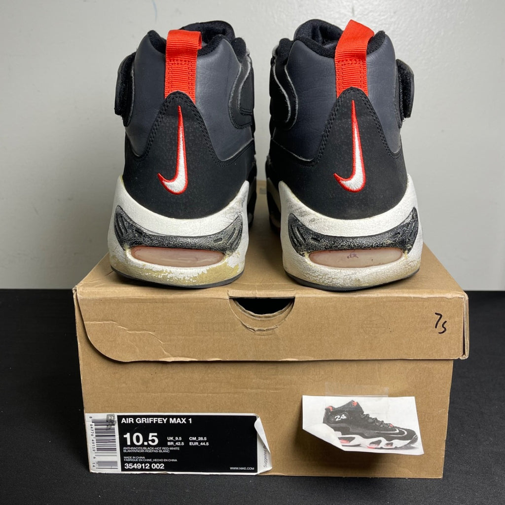 Nike Air Griffey Max 1 Anthracite Hot Red (Size 10.5) - aux