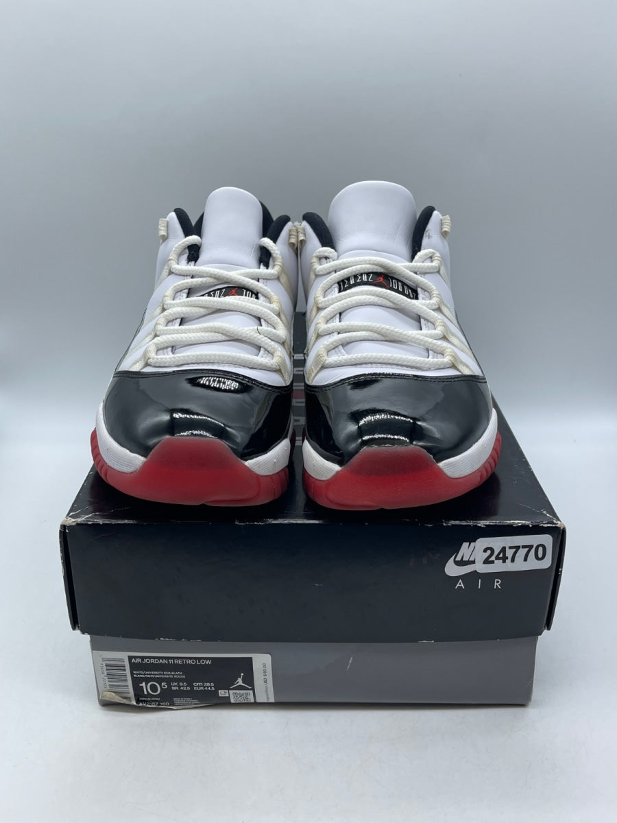 Jordan 11 Retro Low Concord Bred 10.5 (Moderately Worn Pre-Owned)JordanWhite/Gym Red-Black-True Red - Image 2