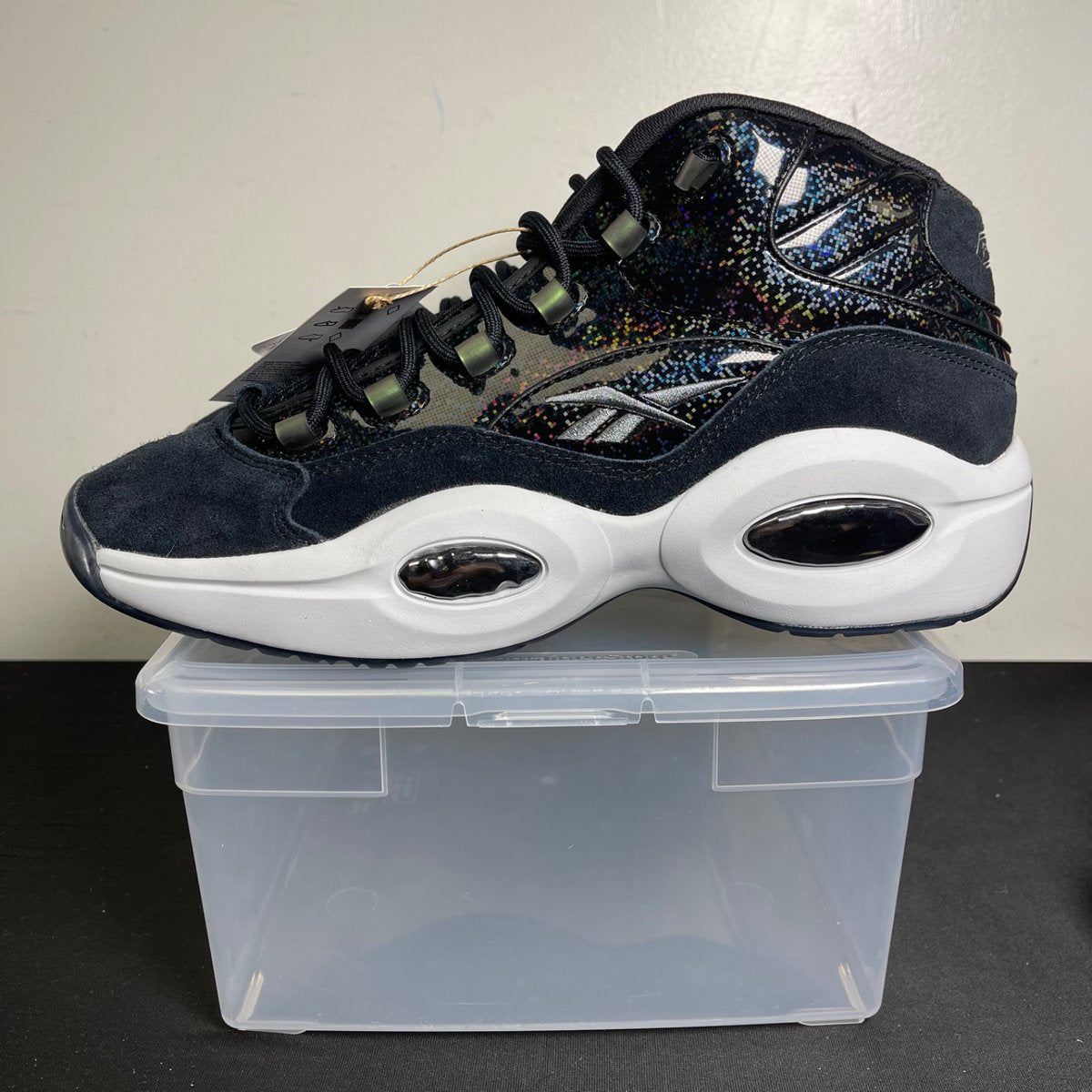 Reebok Question Mid Panini Black Pulsar Prizm (Size 12) - aux