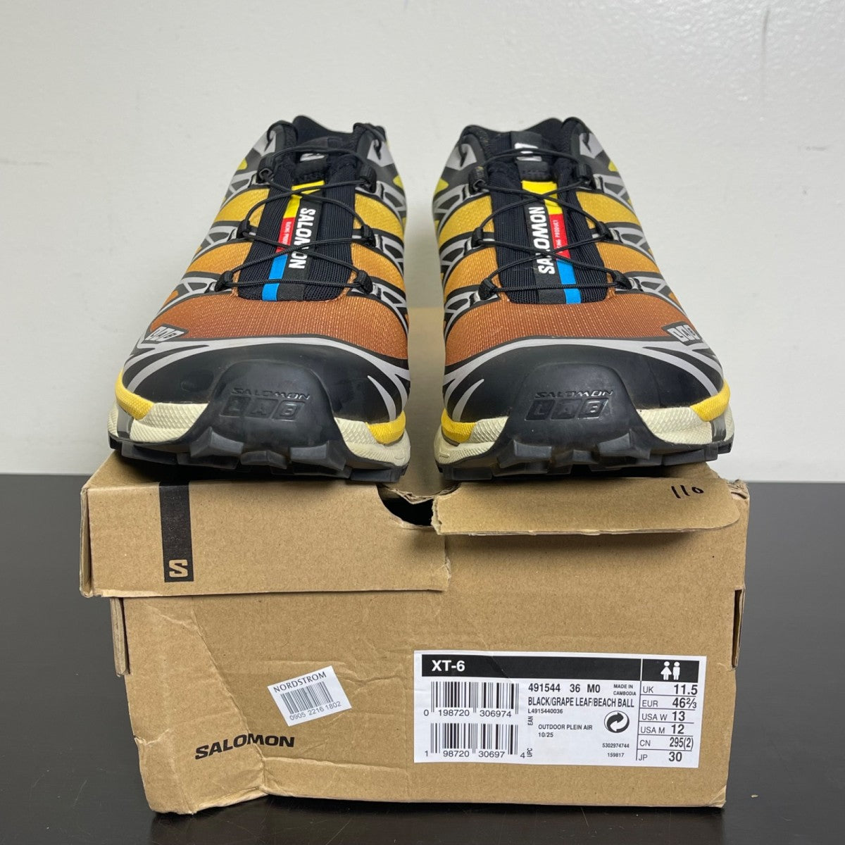 Salomon XT-6 Black Grape Leaf Beach Ball 12 (Moderately Worn Pre-Owned)SalomonBlack/Grape Leaf/Beach Ball - Image 2