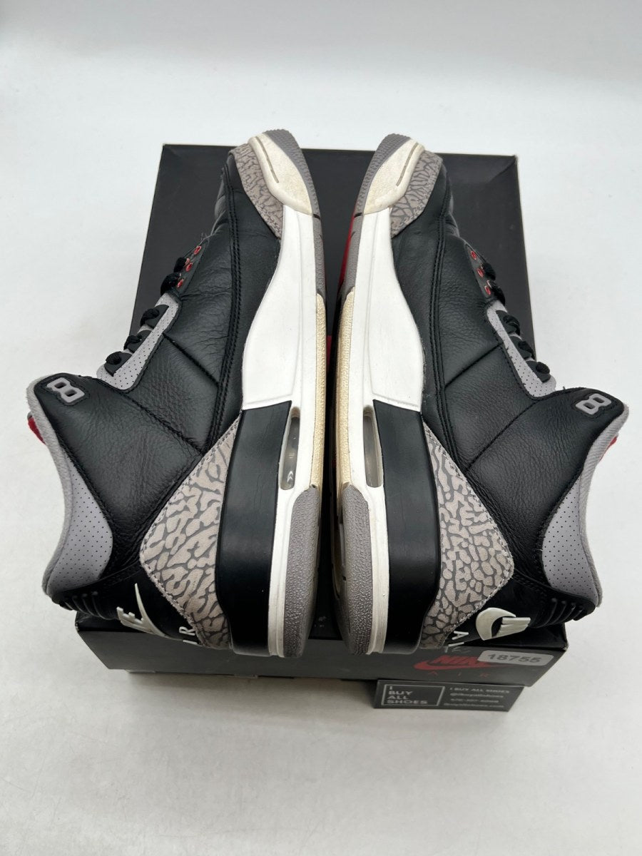 Jordan 3 Retro OG Black Cement (2024) 11 (Heavily Worn Pre-Owned) - Image 7