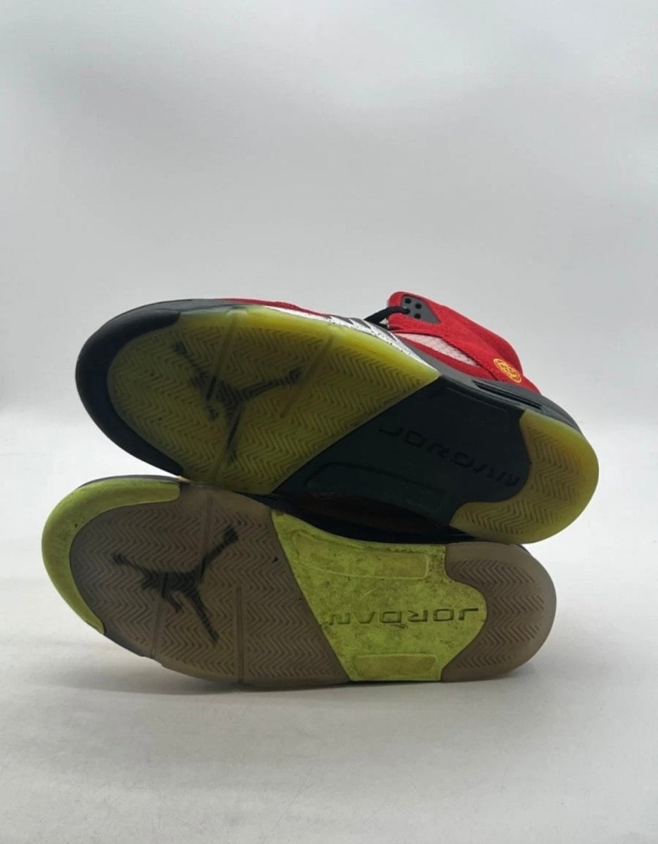 Jordan 5 Retro What The 13 (Heavily Worn Pre-Owned)JordanVarsity Maize/Court Purple-Ghost Green-Solar Orange - Image 7