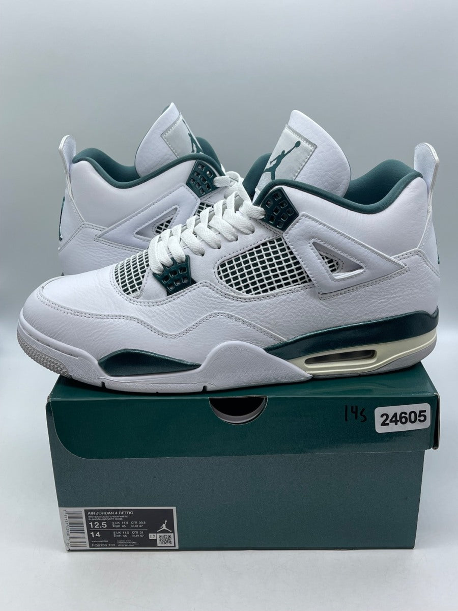 Jordan 4 Retro Oxidized Green 12.5 (Moderately Worn Pre-Owned)JordanWhite/Oxidized Green/White/Neutral Grey - Image 1