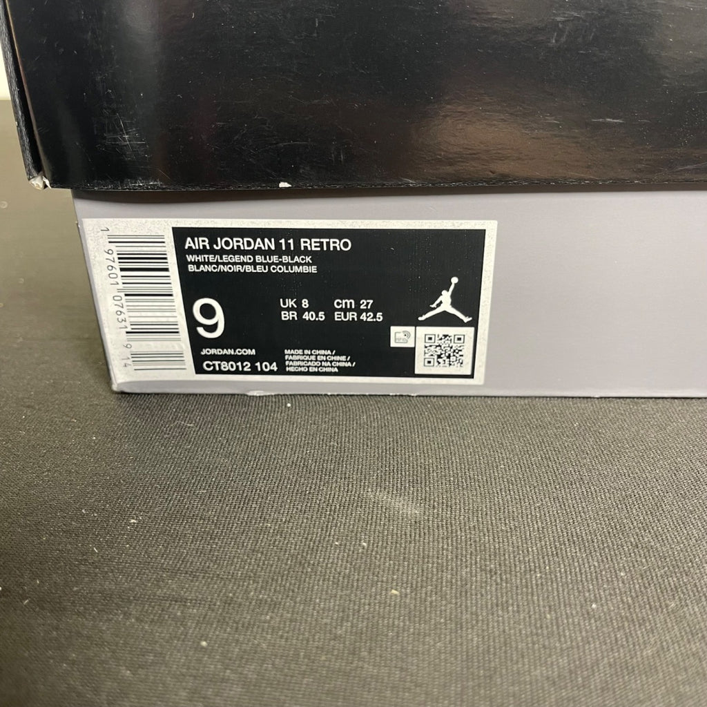 Jordan 11 Retro Legend Blue (2024) 9 (Moderately Worn Pre-Owned)JordanWhite/Legend Blue/Black - Image 7