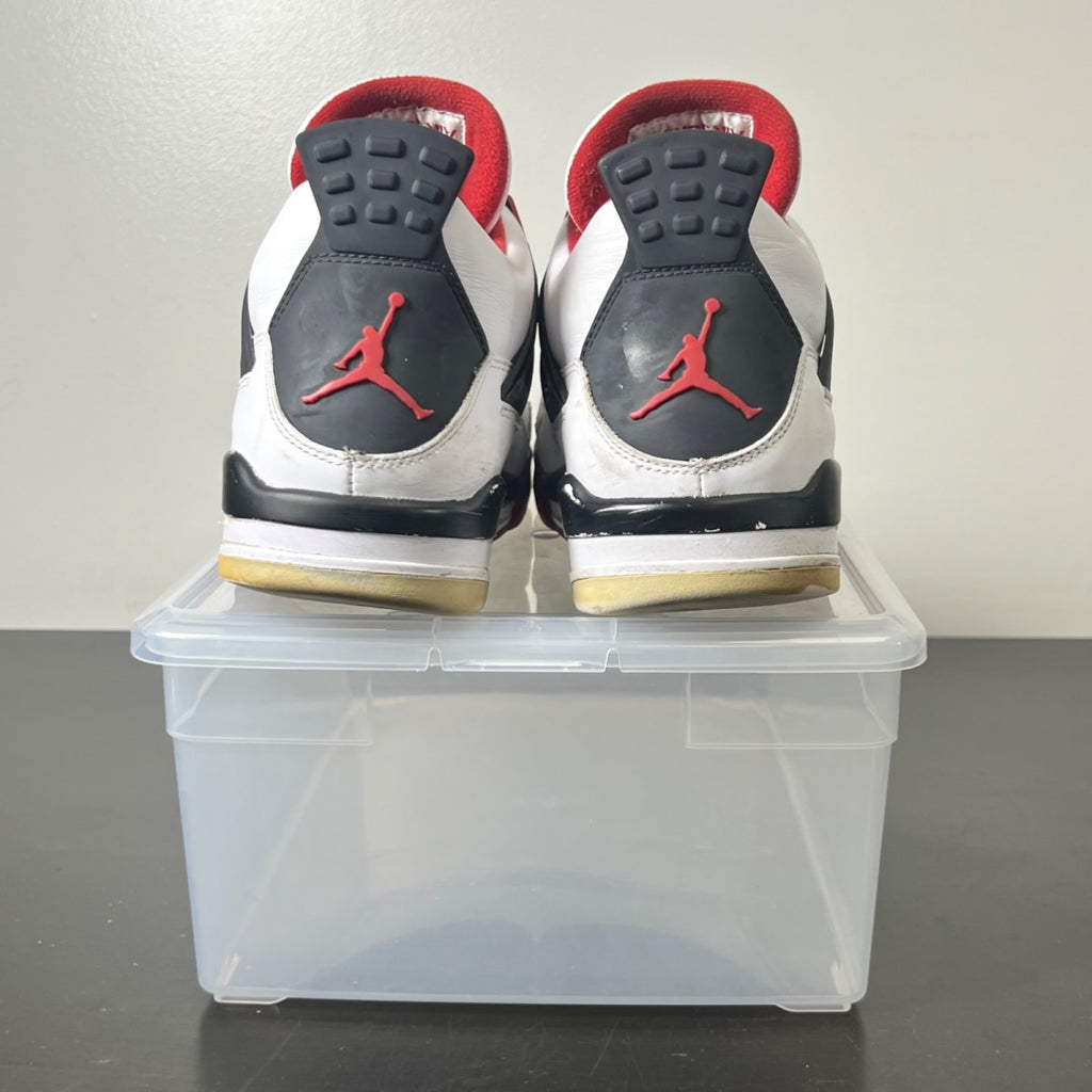 Jordan 4 Retro Fire Red (2012) 12 (Heavily Worn Pre-Owned)JordanWhite/Varsity Red-Black - Image 4