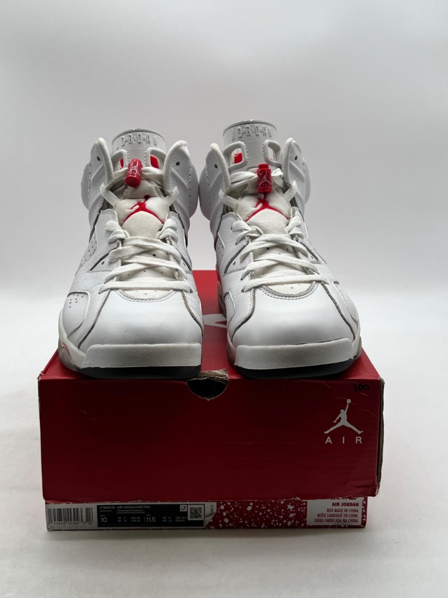 Jordan 6 Retro Red Oreo 10 (Moderately Worn Pre-Owned) - Image 2