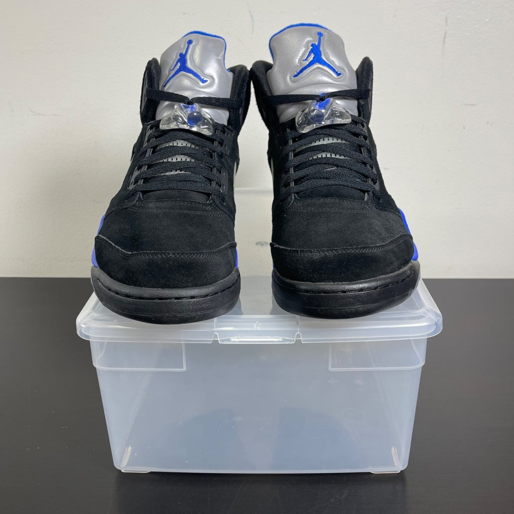 Jordan 5 Retro Racer Blue 11 (Moderately Worn Pre-Owned)JordanBlack/Racer Blue-Reflective Silver - Image 2