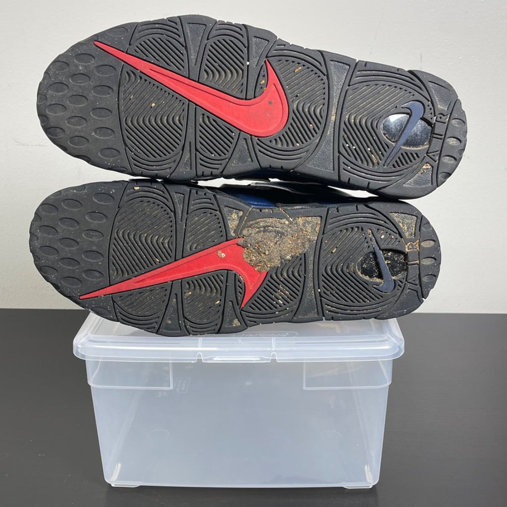 Nike Air More Uptempo 96 Alternates Split Black Varsity Red 11.5 (Moderately Worn Pre-Owned)NikeBlack/University Red-White - Image 5