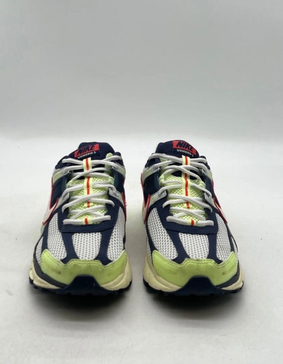 Nike Zoom Vomero 5 Volt Navy 9 (Lightly Worn Pre-Owned)NikeBarely Volt/Midnight Navy/Pure Platinum/White - Image 4