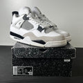 Jordan 4 Retro Military Black 13 (Lightly Worn Pre-Owned)JordanWhite/Black-Neutral Grey - Image 1
