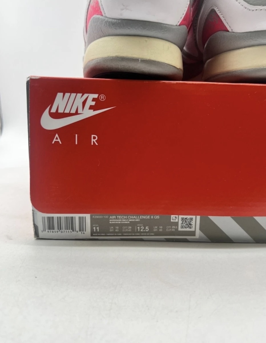 Nike Air Tech Challenge II Racer Pink 11 (Lightly Worn Pre-Owned)NikeWhite/Racer Pink/Light Smoke Grey/Coconut Milk - Image 6