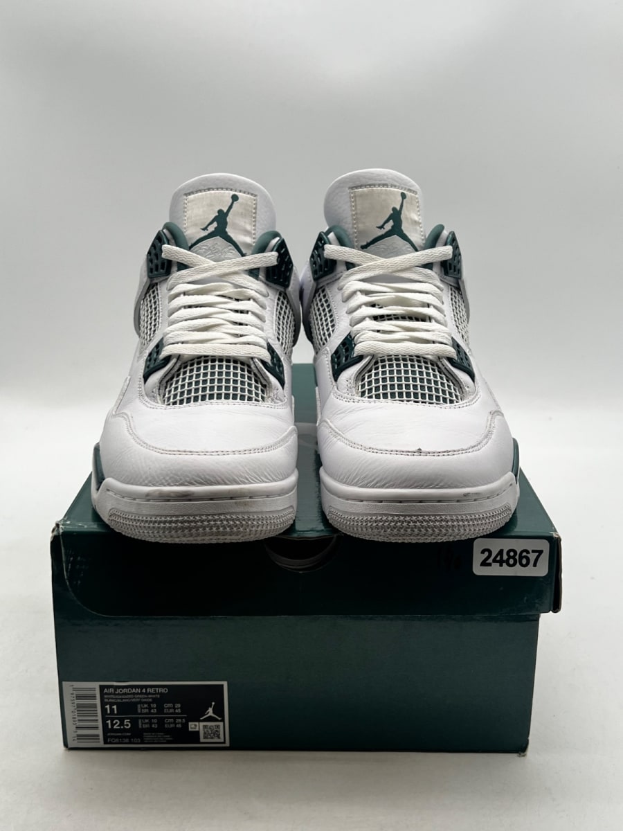 Jordan 4 Retro Oxidized Green 11 (Moderately Worn Pre-Owned)JordanWhite/Oxidized Green/White/Neutral Grey - Image 2