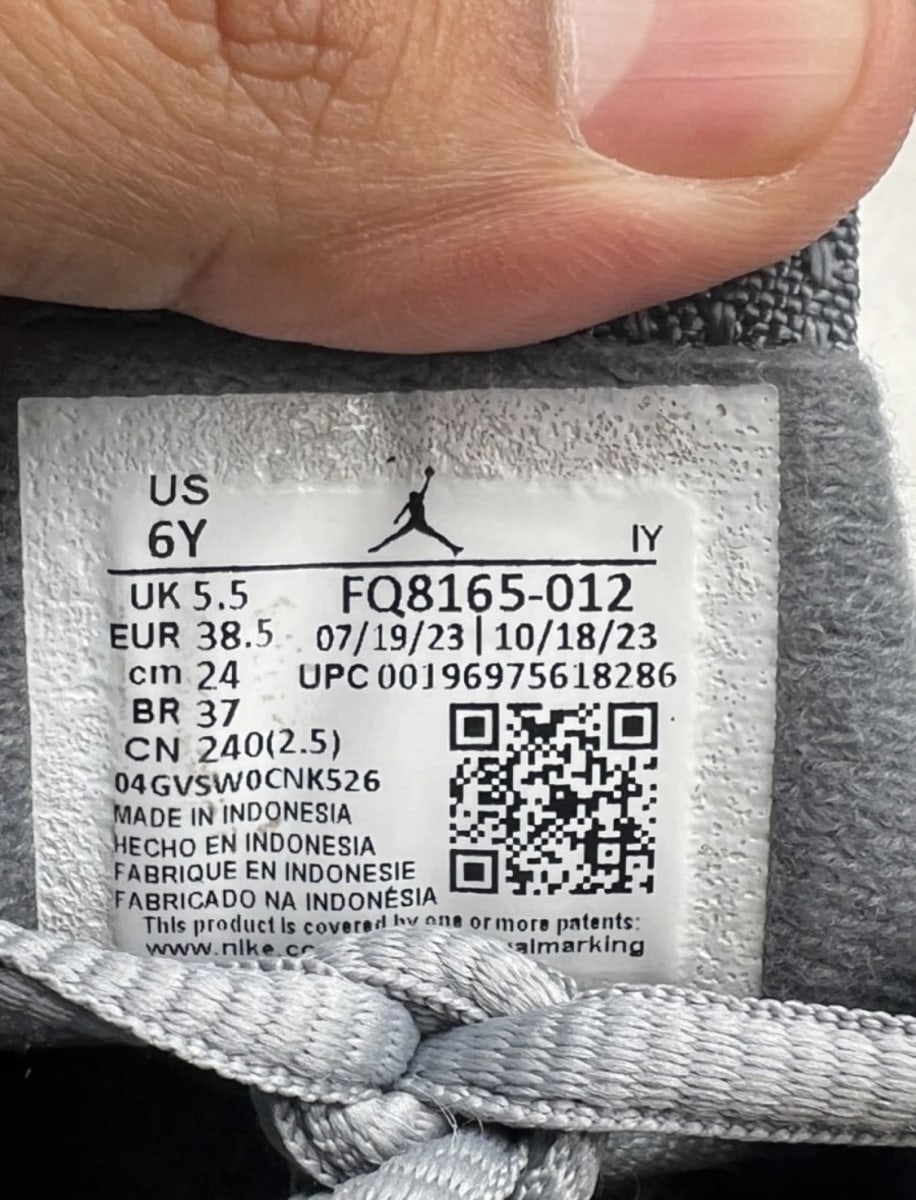 Jordan 14 Retro Flint Grey (GS) 6Y (Moderately Worn Pre-Owned)JordanFlint Grey/Stealth Grey/White - Image 7