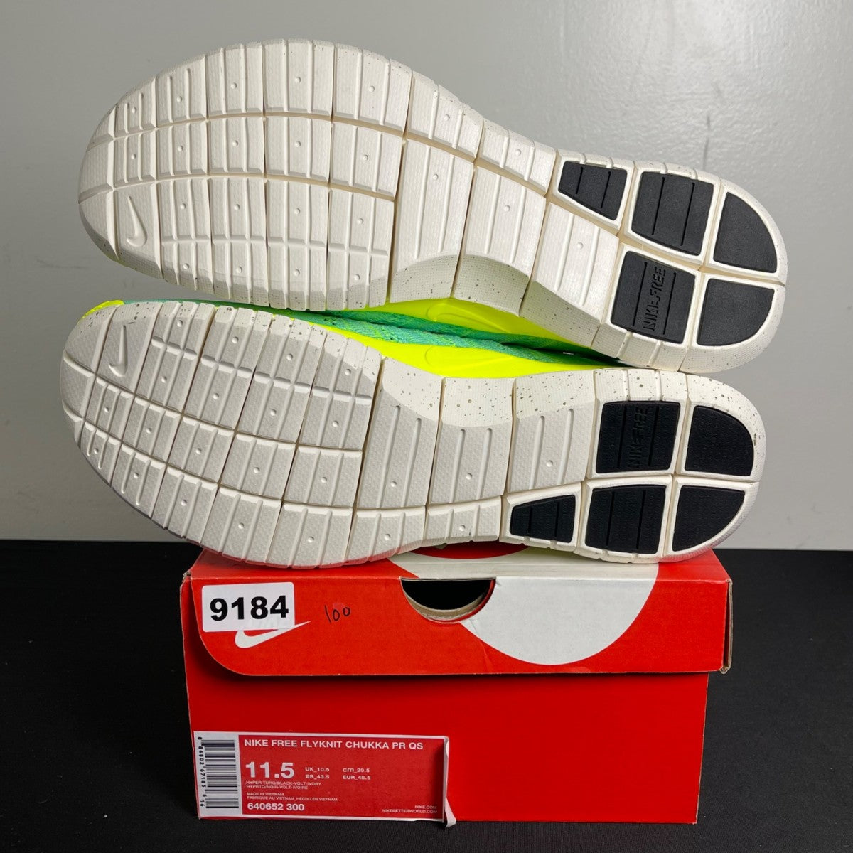 Nike Free Flyknit Chukka Hyper Turquoise (Size 11.5) - Image 5