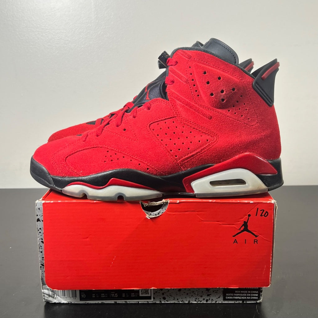 Jordan 6 Retro Toro Bravo 10 (Lightly Worn Pre-Owned)JordanVarsity Red/Black - Image 3