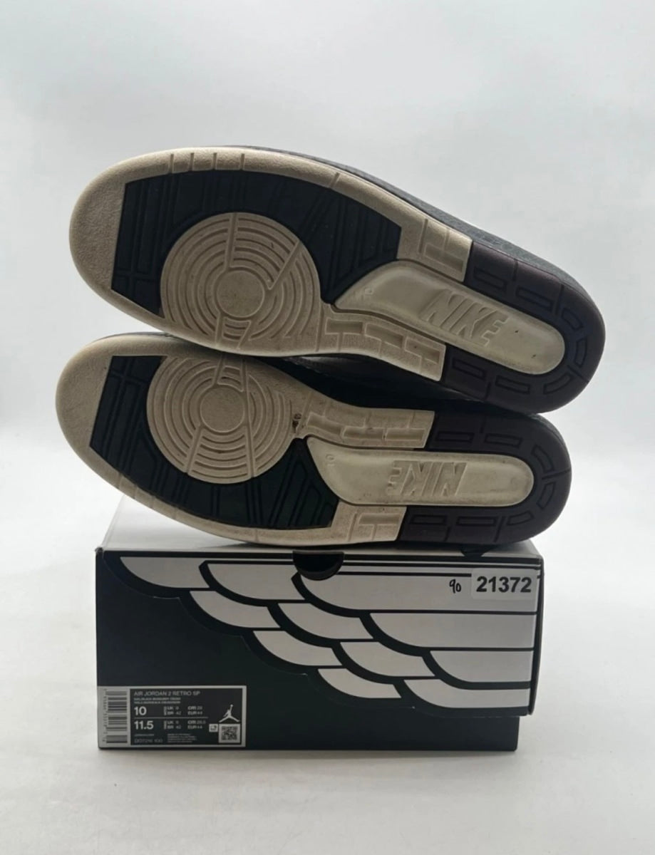 Jordan 2 Retro A Ma Maniére Airness 10 (Moderately Worn Pre-Owned)JordanSail/Black-Burgundy Crush - Image 8