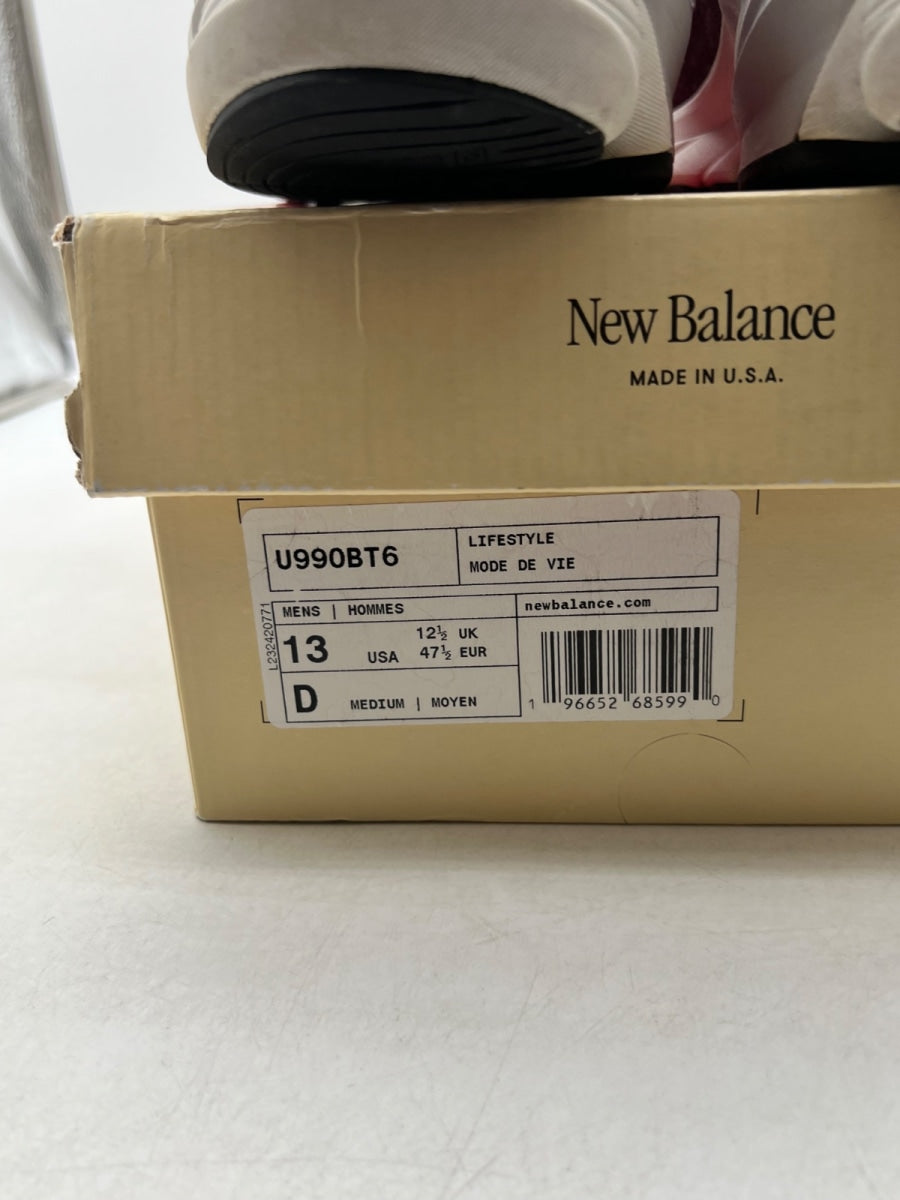 New Balance 990v6 MiUSA Teddy Santis Burgundy Tan 13 (Lightly Worn Pre-Owned)New BalanceBurgundy/Tan - Image 4
