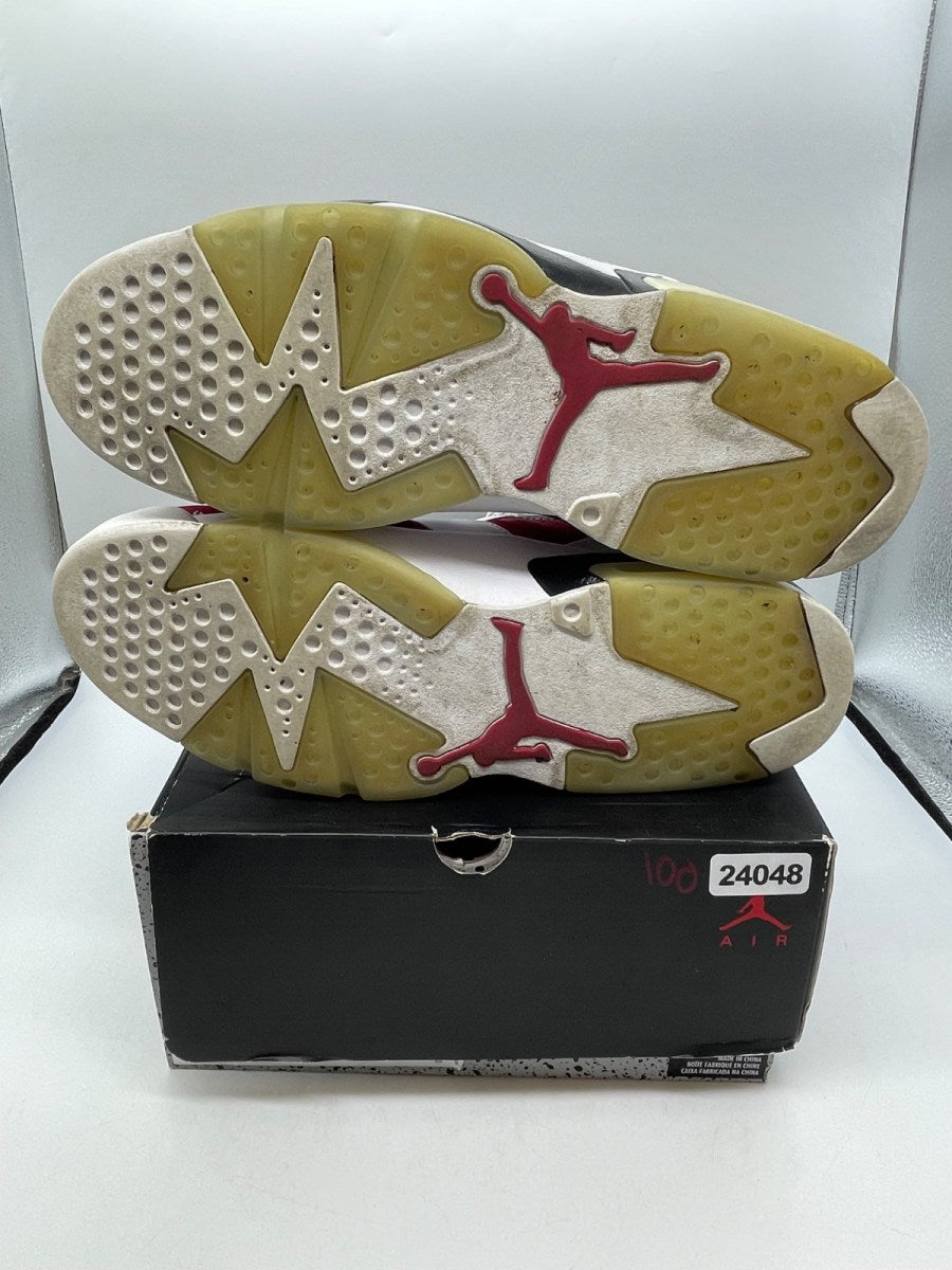 Jordan 6 Retro Carmine (2021) 13 (Moderately Worn Pre-Owned)JordanWhite/Black-Carmine - Image 6